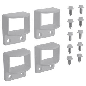 4x Finn Fencing Brackets Incl 10 Tek Screws - White