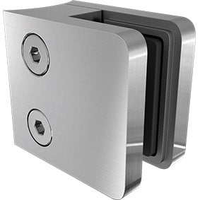 SLIMLINE CLAMP SET - 2PCS - SQUARE front, ROUND back