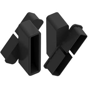 QuickScreen/Xpress LOUVRE BRACKET PACK 
BLACK SATIN - powder coated aluminium
(suits 65x16.5mm slat; includes 1 x left bracket, 1 x right bracket and 2 screws) - B