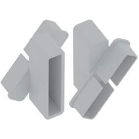 QuickScreen/Xpress LOUVRE BRACKET PACK 
SURFMIST - powder coated aluminium
(suits 65x16.5mm slat; includes 1 x left bracket, 1 x right bracket and 2 screws) - SM