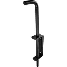 300mm DROP BOLT - BLACK Powdercoated(incl 2 x tek screws) - B