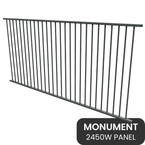 PoolSafe Panel - 2450W x 1200H - Aluminium - Monument