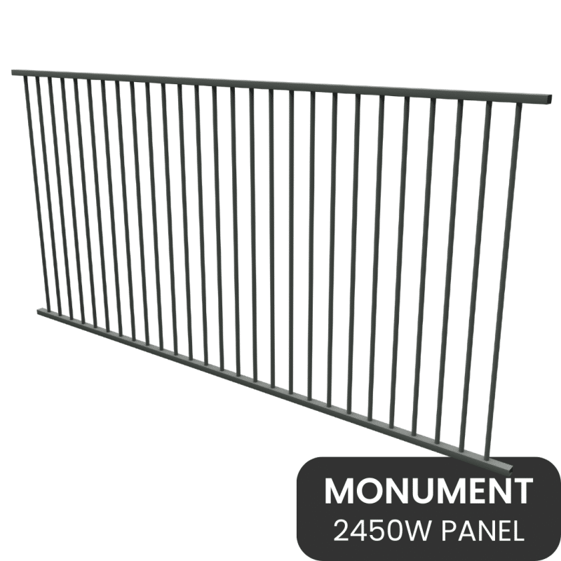 PoolSafe Panel - 2450W x 1200H - Aluminium - Monument