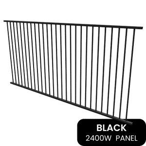 PoolSafe Panel - 2400W x 1200H - Aluminium - Black