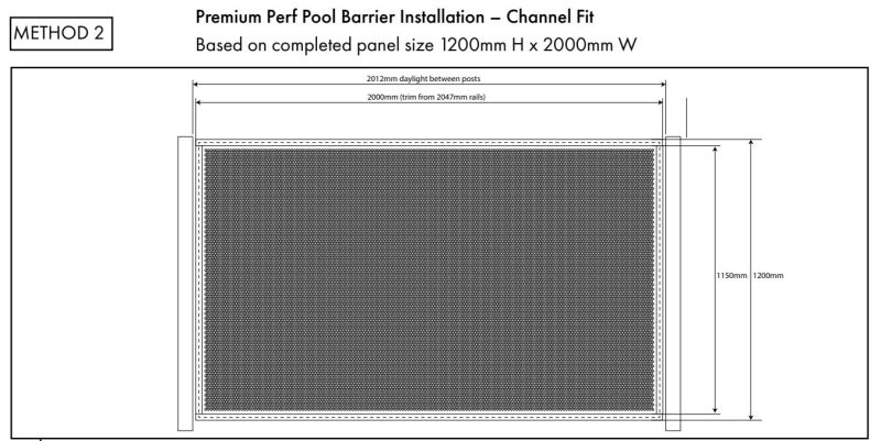 Premium Perforated Balustrade Infill Panel – B - Image 2