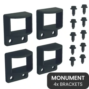 PoolSafe Fence Set - 4 Brackets incl. Tek Screws - Monument
