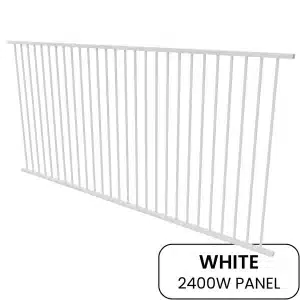 PoolSafe White Panel - 1200H x 2400W - Aluminium