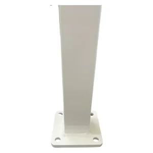 PoolSafe Post - 50x50mm x 1300mm - Aluminium - Base Plated - White