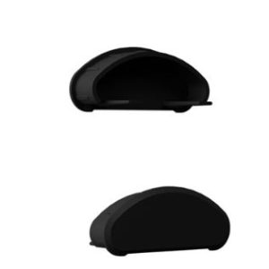 A50/AIRE- Alum OVAL END CAP - Black