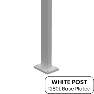 BARR Post | 50x25mm x 1280L Base Plated White