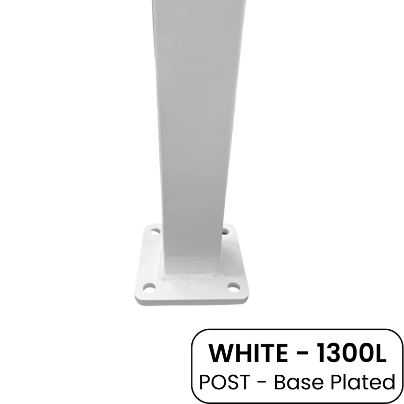 PoolSafe Post White 1300mm - Base Plated
