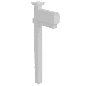 LETTERBOX & POST - WHITE