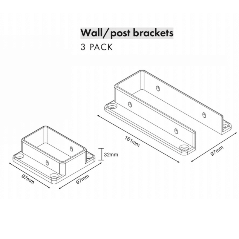 COMBINATION: Wall/Post Bracket Set - Image 2