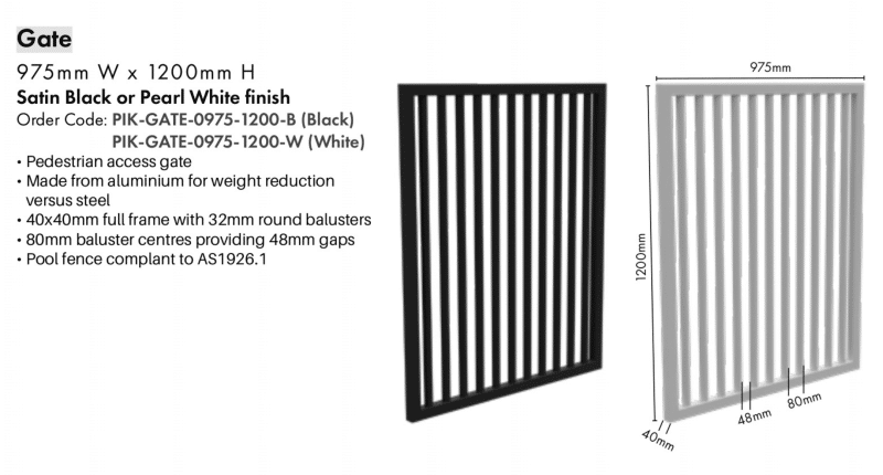 PIK Gate - 975Wx1200H - Black - Image 2