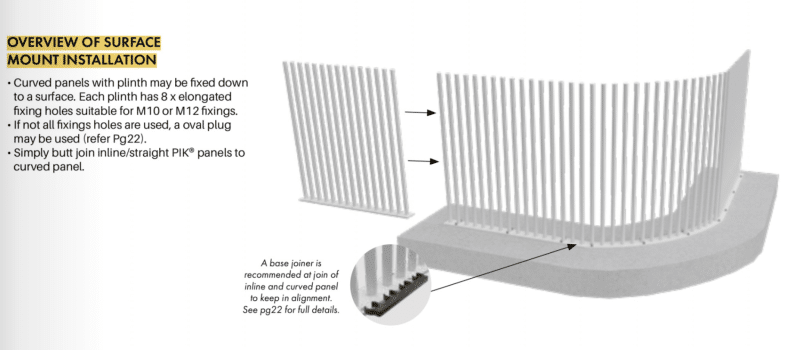 PIK Panel Curved - 1000Wx1280H - White - Image 3